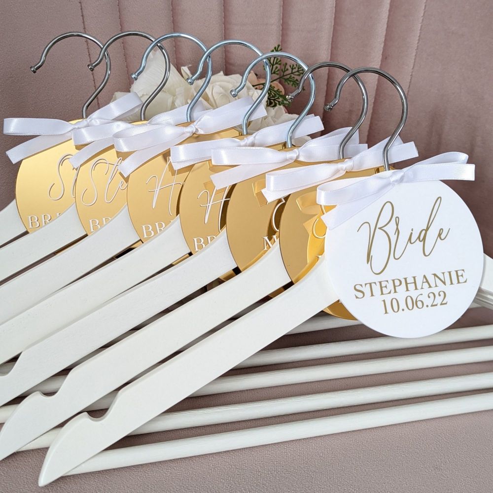 Wedding Party Hangers with Disc Tag