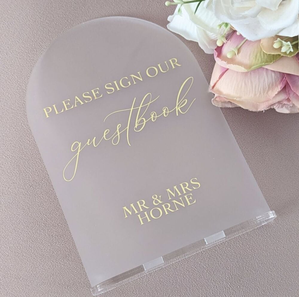 A5 Arch 'Guestbook' Sign