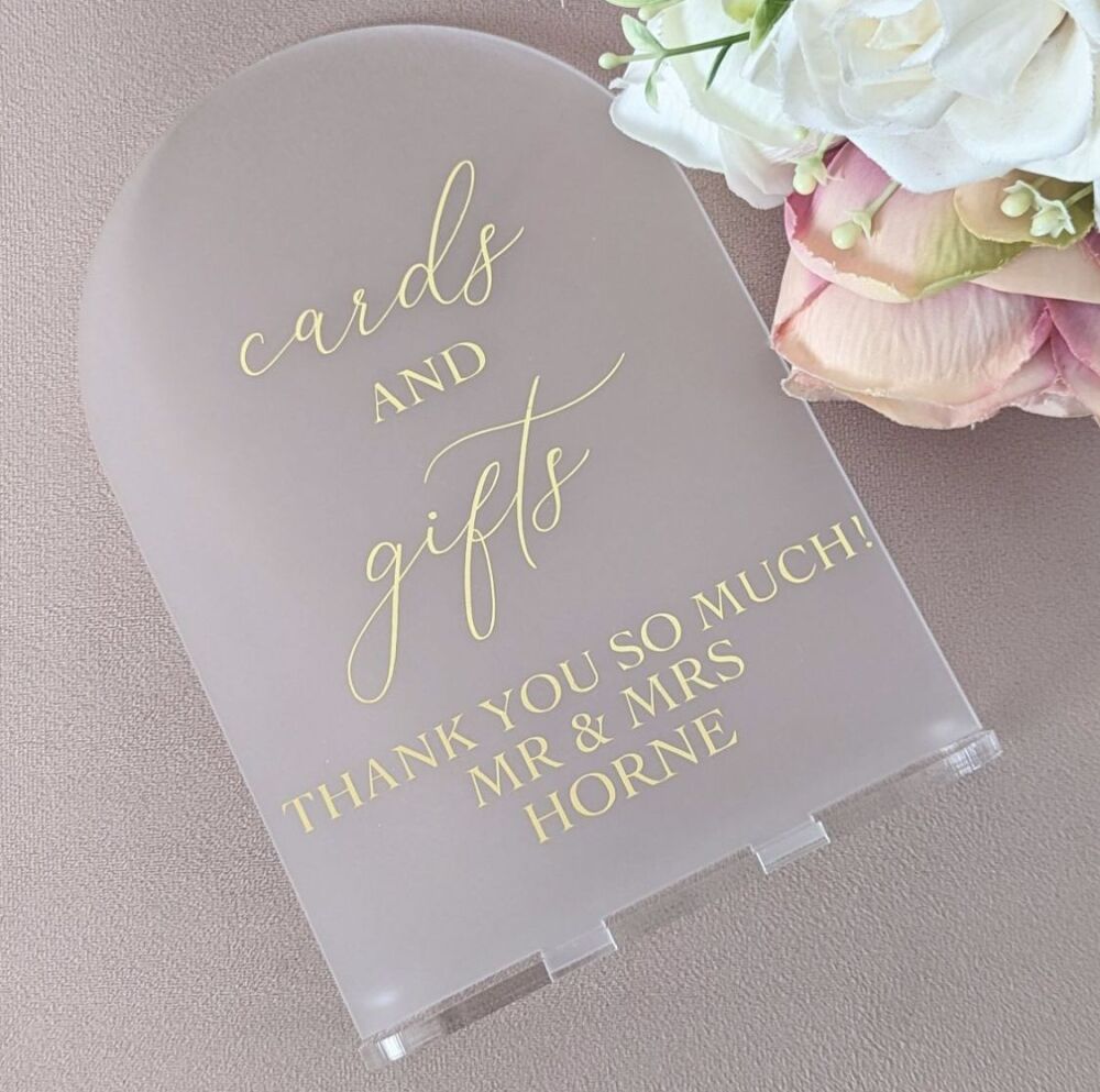 A5 Arch 'Cards & Gifts' Sign