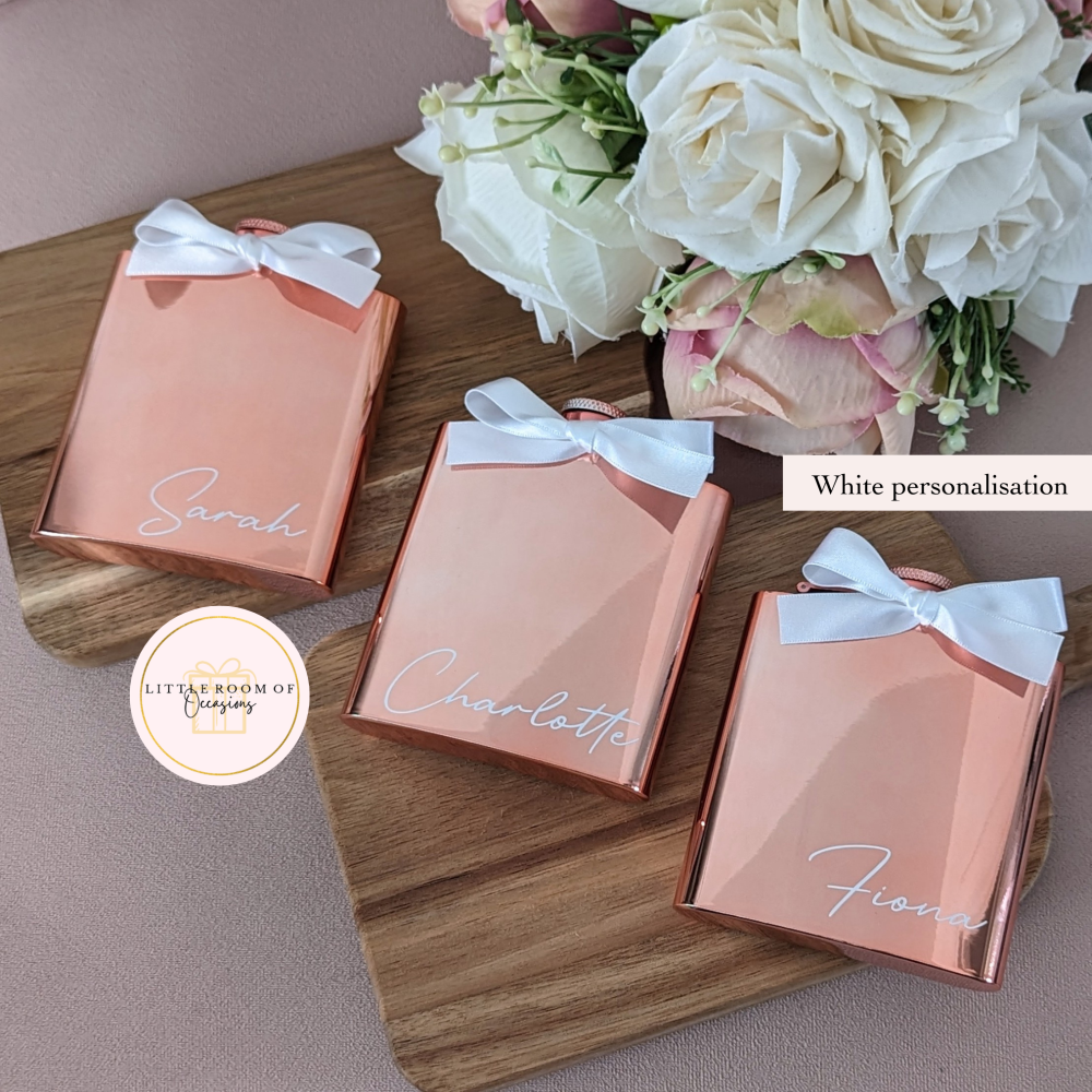 Personalised Rose Gold Hip Flask
