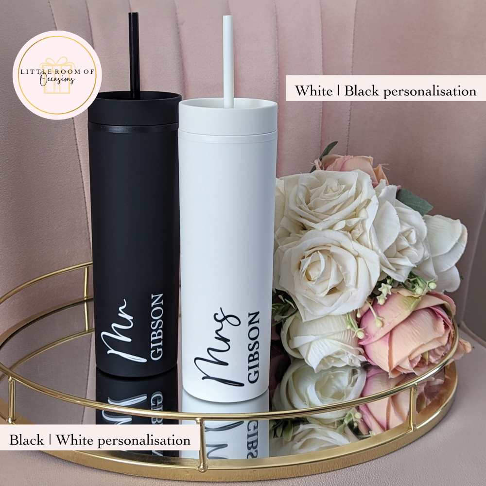 Personalised Mr/Mrs Skinny Tumbler