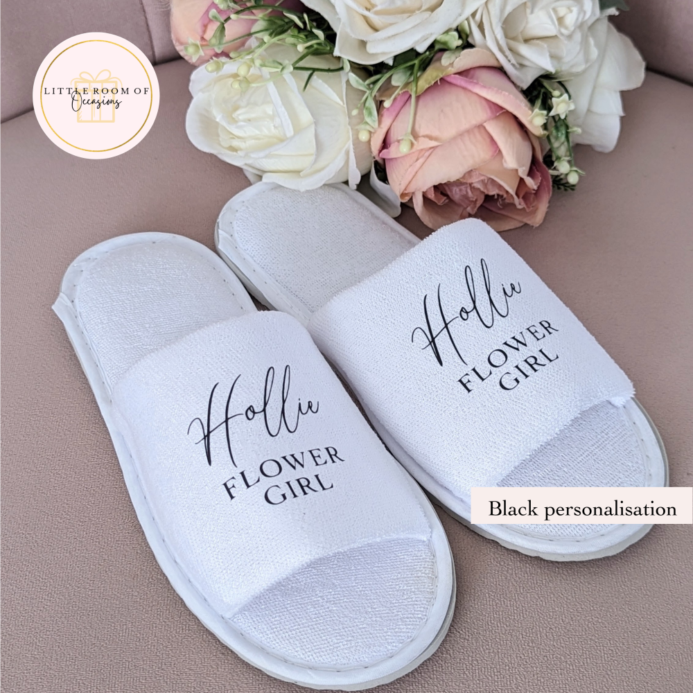 Personalised Bridal Party Slippers (Childrens)
