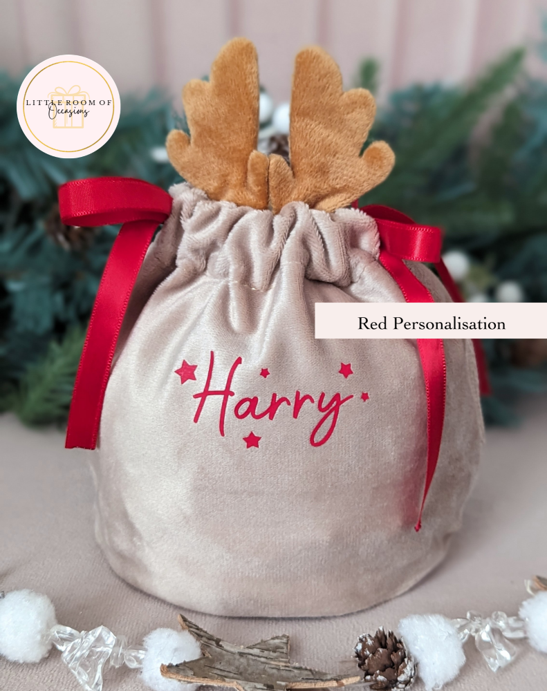 Personalised Reindeer Gift Pouch