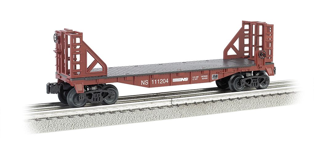 Norfolk Southern - 40' Flat Car with Bulkhead Ends