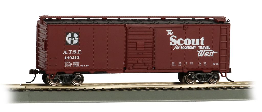 Scout 40' Santa Fe Map Box Car (HO Scale)