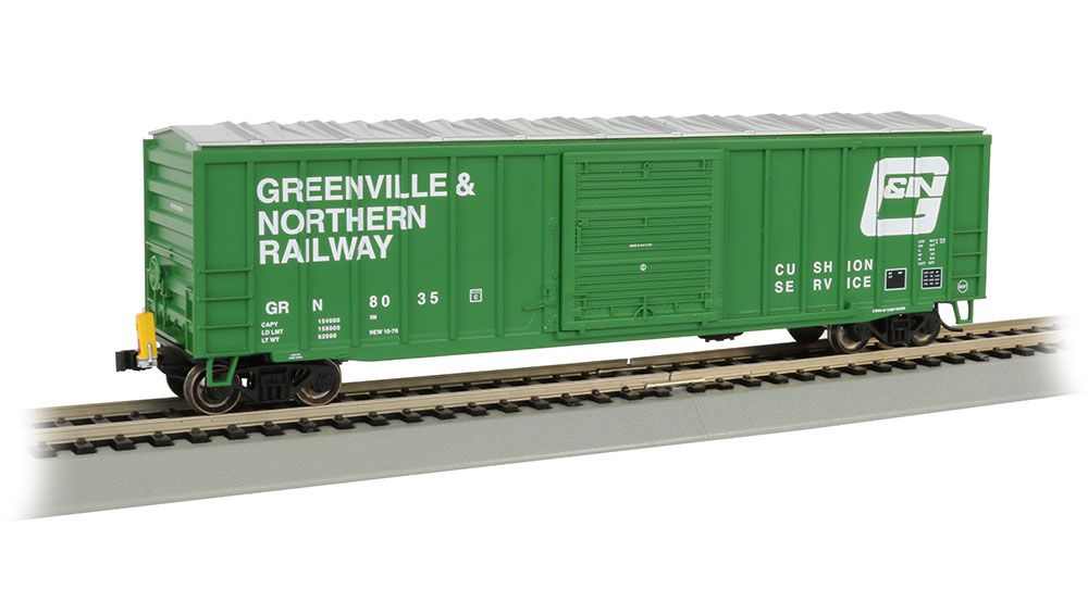 50' Outside Braced Box Car with FRED - Greenville & Northern