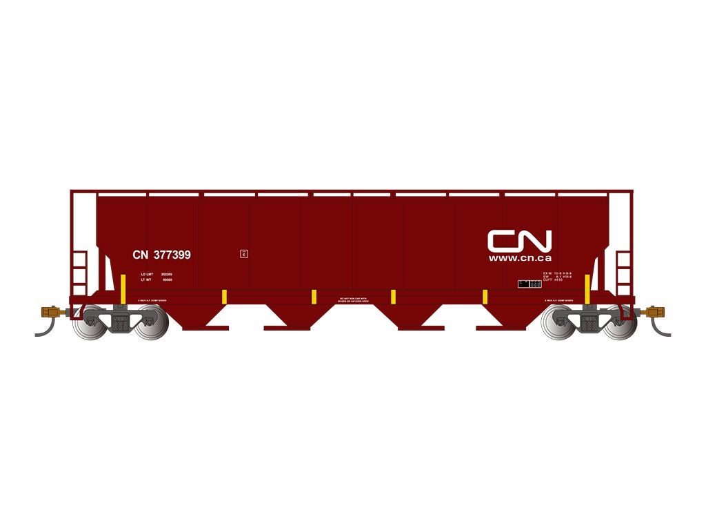 Canadian National - Cylindrical Grain Hopper w/FRED