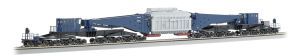 Blue & Black W/Gray Load & Black Trucks-380 ton Schnabel Car(HO Scale)