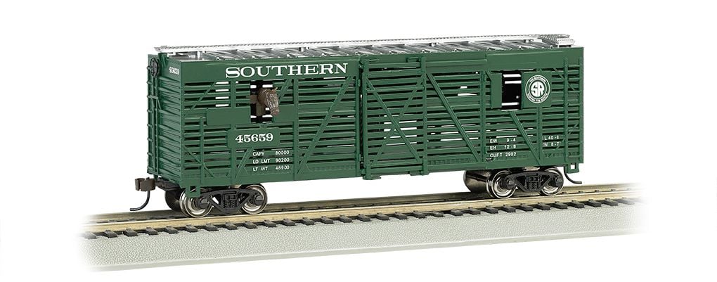 Southern - 40ft Animated Stock Car w/ horses (HO Scale)
