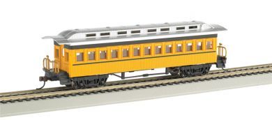 Coach (1860-80 era) - Painted Unlettered Yellow (HO Scale)