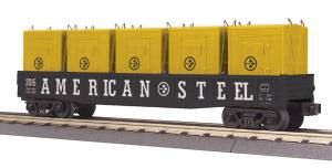 Gondola Car w/LCL Containers - American Steel