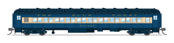 CNJ 80' Passenger Coach, Blue Comet, 2-pack A