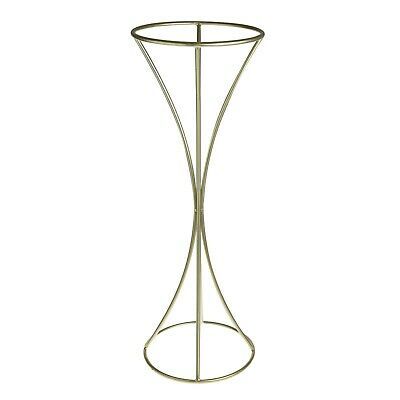 Gold Metal Flower Stand Table Pedestal Trumpet Shape