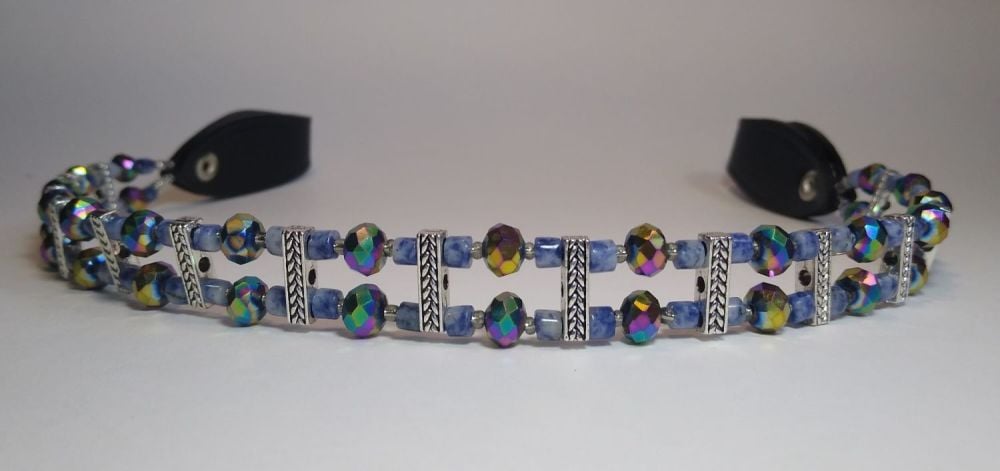BROWBAND - TRUST AND SOLIARITY BLUE SODALITE. Extra Full Size