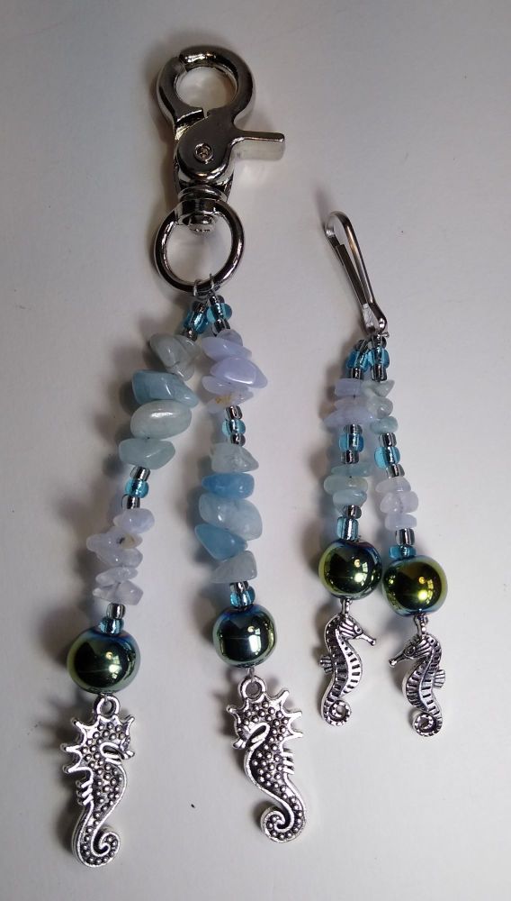 SEAHORSES HEADCOLLAR AND BRIDLE CHARMS.