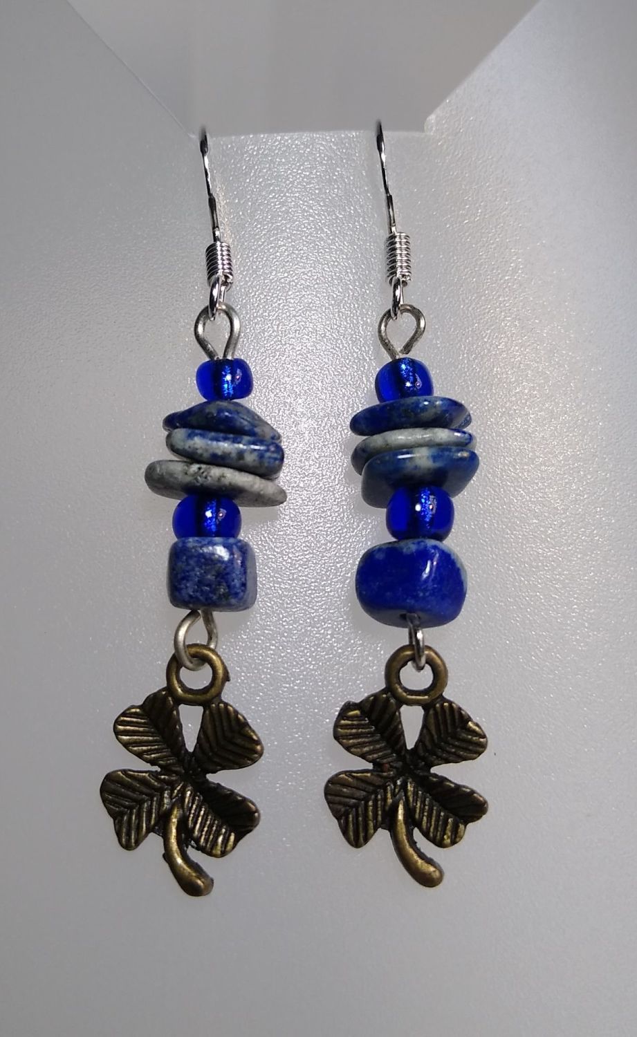 Lucky Clovers Lapis Lazuli Earrings 