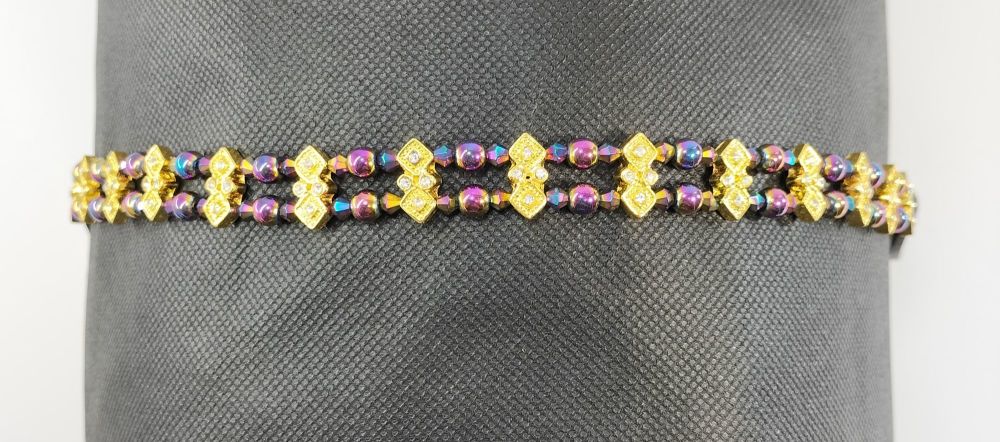 Browband - Confidence, Trust and Courage. Rainbow Hematite. Full Size.