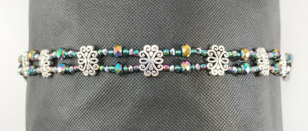 BROWBAND - FOCUS AND CONCENTRATION RAINBOW HEMATITE. Cob Size. 