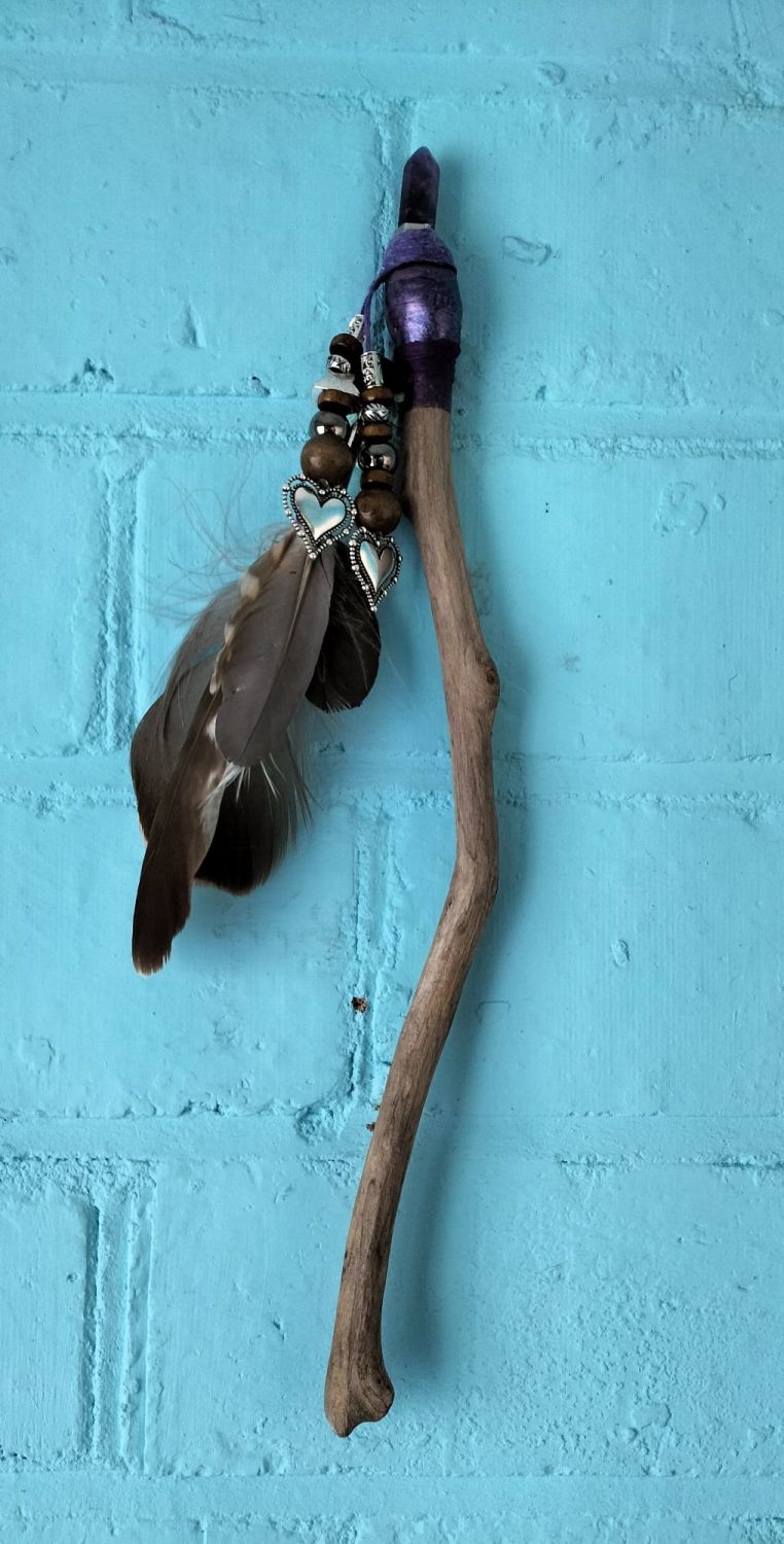 Amethyst Hand Crafted Wand / Talking Stick