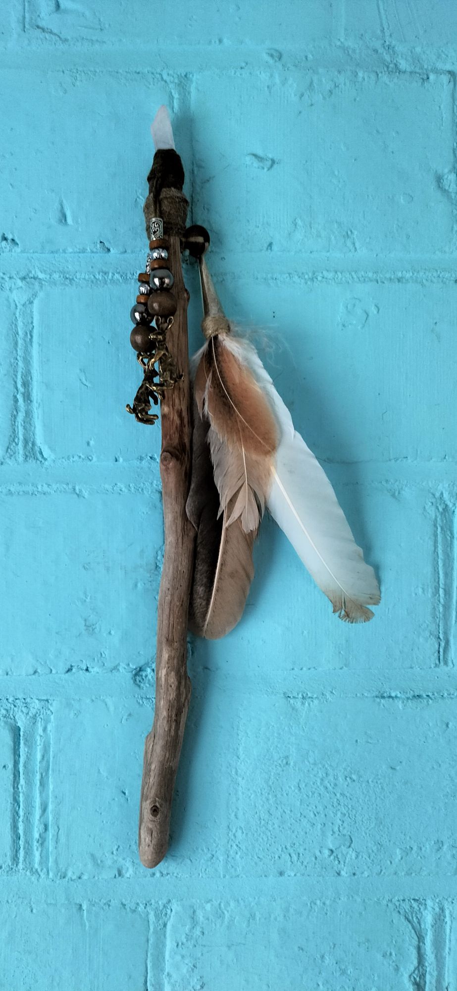 Selenite Hand Crafted Wand / Talking Stick