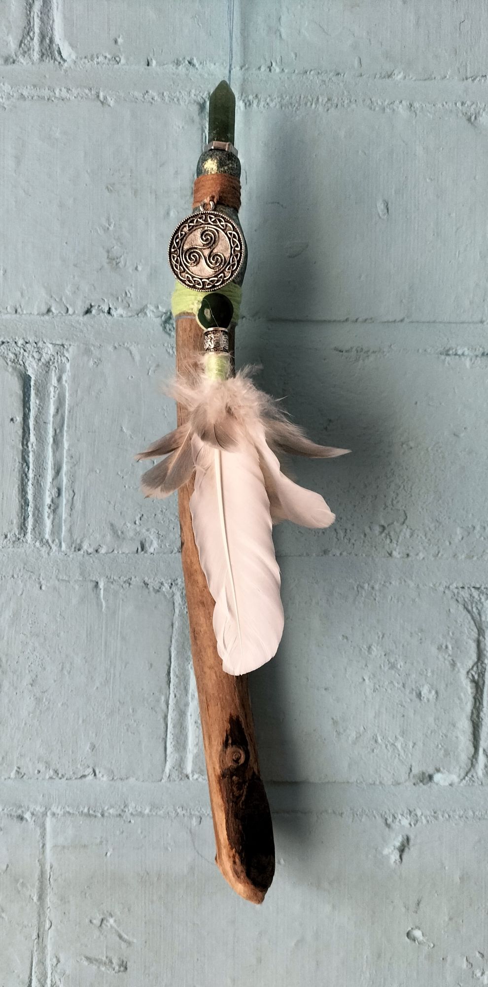 Green Aventurine Hand Crafted Wand / Talking Stick