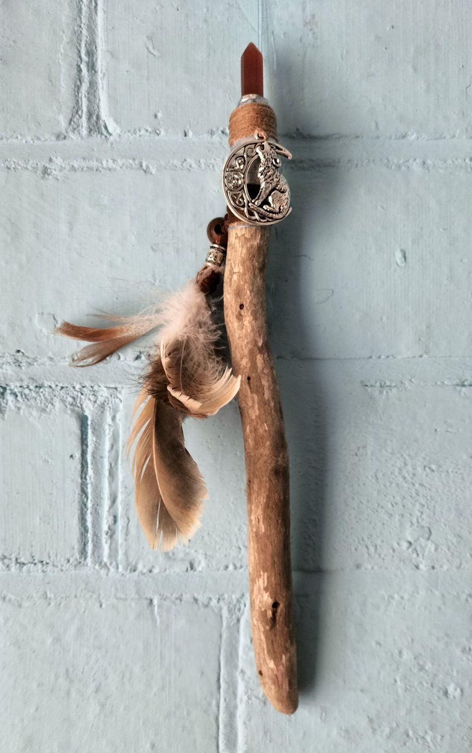 Carnelian Hand Crafted Wand / Talking Stick