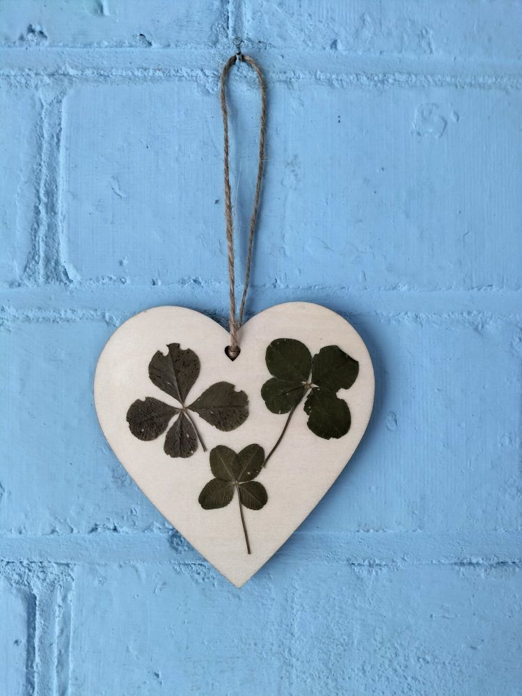 Love and Luck. 3 x 4 leaf clovers. 