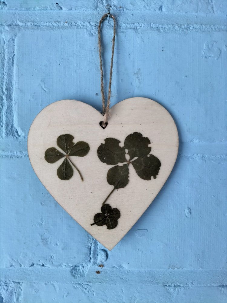 Love and Luck. 3 x 4 leaf clovers. 
