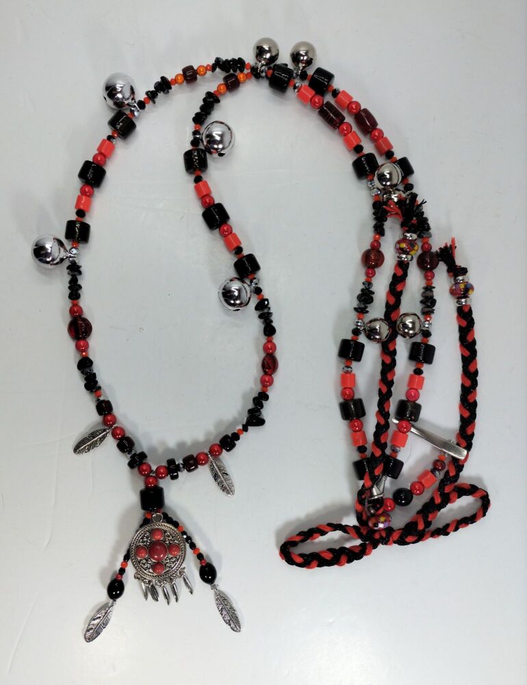 Rhythm Beads - Snowflake Obsidian. Pony to Cob Size.