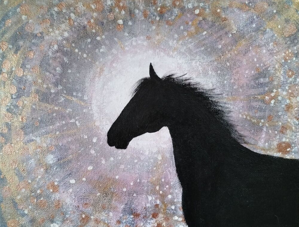 Horse Spirit. A Unique Artwork by Vicki Jayne Yates BA Hons.