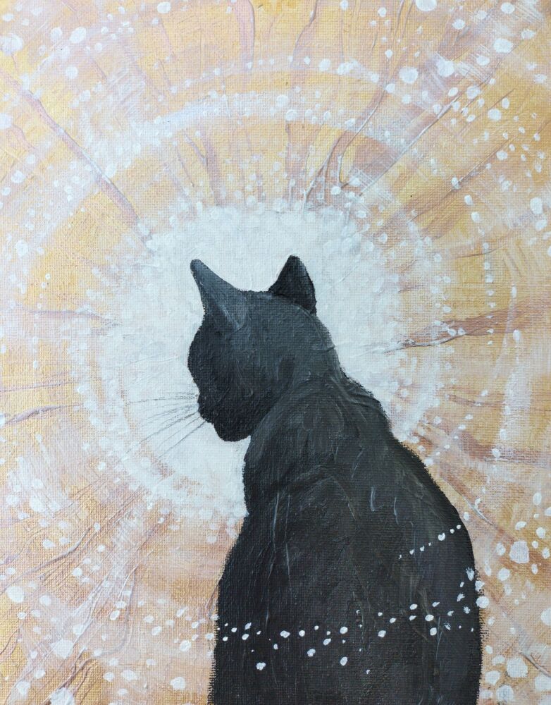 Cat Spirit. A Unique Artwork by Vicki Jayne Yates BA Hons.