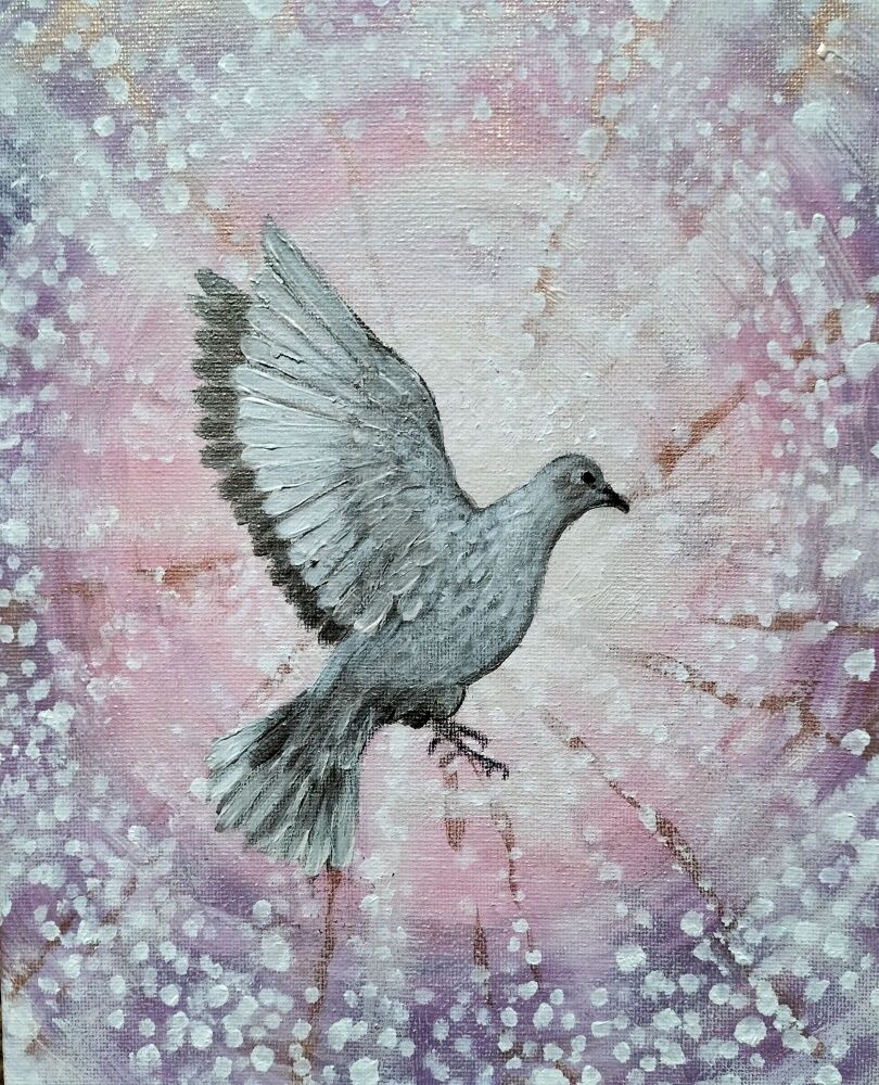 Dove Spirit. A Unique Artwork by Vicki Jayne Yates BA Hons.