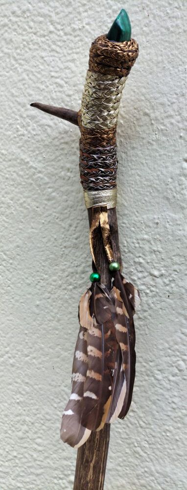 Malachite Walking / Ceremonial / Talking Stick