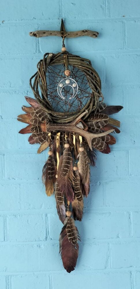 Tigers Eye Dream Catcher. Extra Large Size