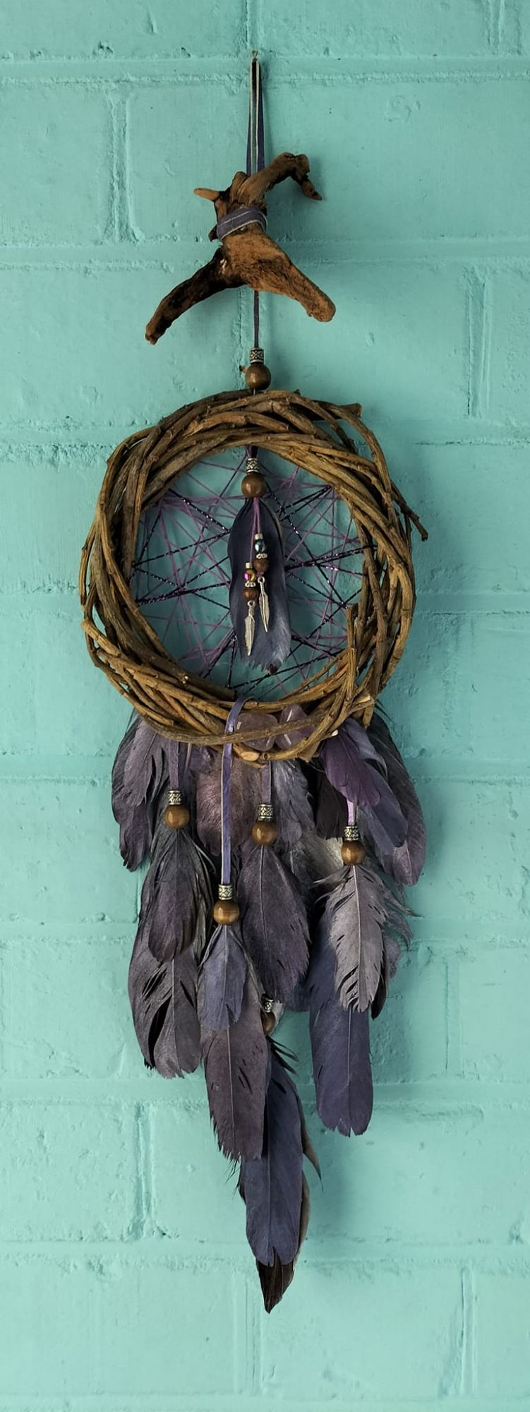 Amethyst Dream Catcher.  Large Size