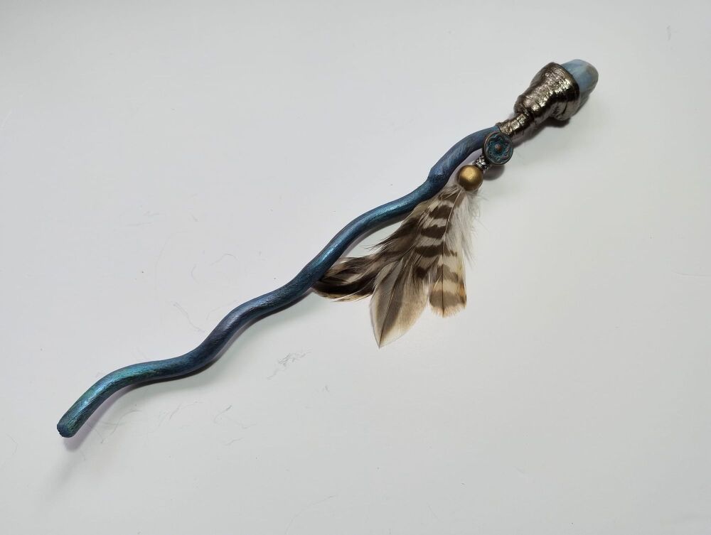 Aquamarine Talking Stick and Wand