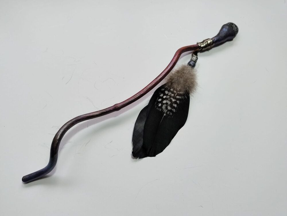 Snowflake Obsidian Talking Stick and Wand