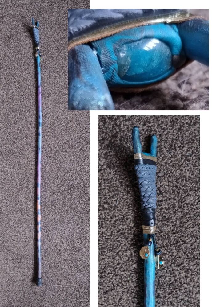 Blue Apatite Walking / Ceremonial / Talking Stick