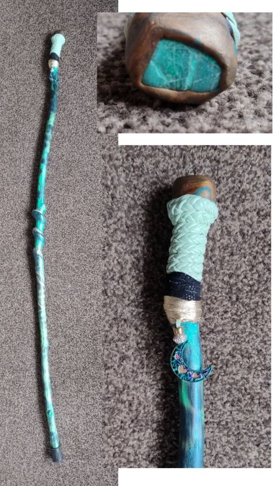 Chrysocolla Walking / Ceremonial / Talking Stick