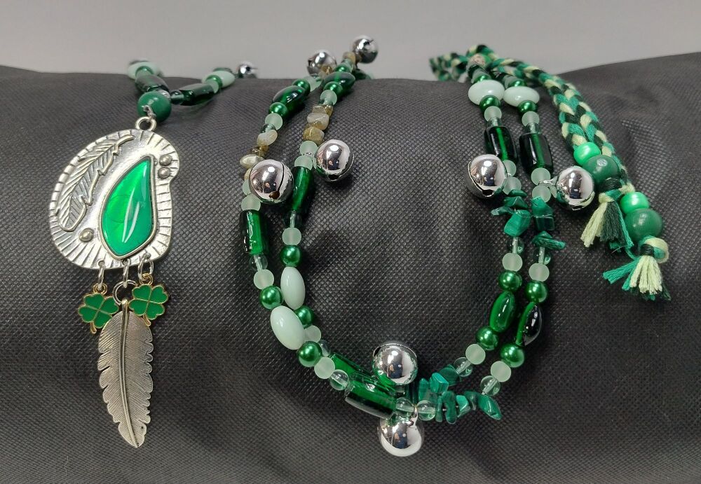 Rhythm Beads - Green Aventurine, Malachite Labradorite. Cob to Extra Full S