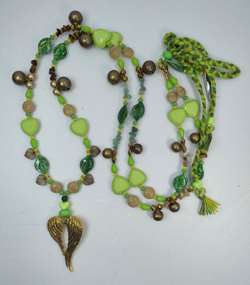 Rhythm Beads - Green Aventurine, Picture Jasper and Tigers Eye. Larger Cob to Extra Full Size Horse.