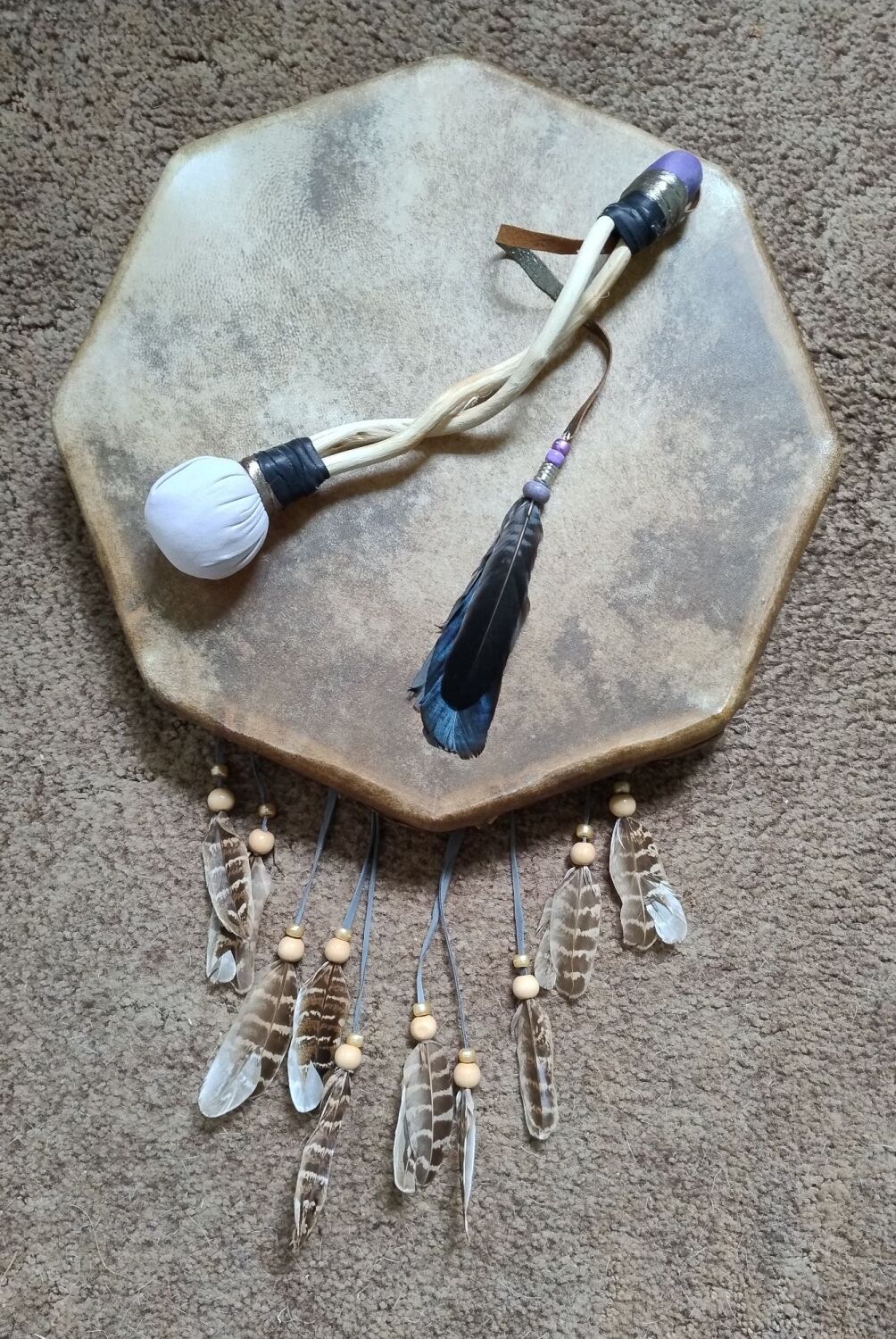 Green Goldstone Drum Beater