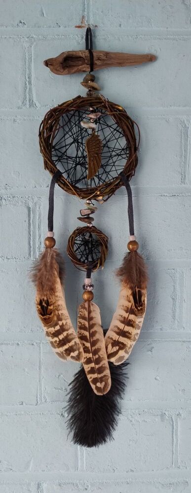 Angel Wing and Opal Dream Catcher. Medium / Large Size.
