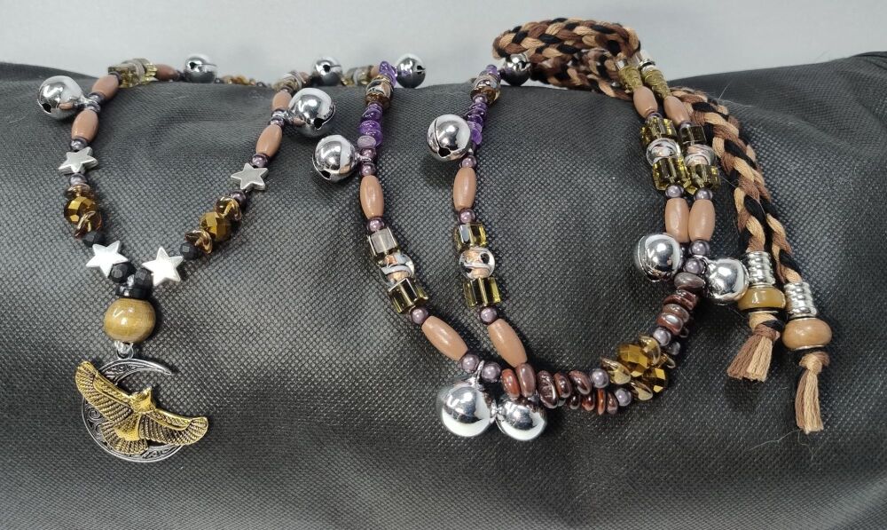 Rhythm Beads - Amethyst, Labradorite and Tigers Eye. Larger Pony / Cob to Full Size Horse.
