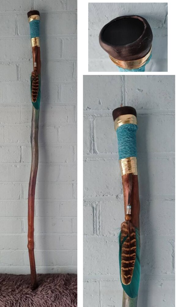 Black Obsidian Walking / Ceremonial / Talking Stick