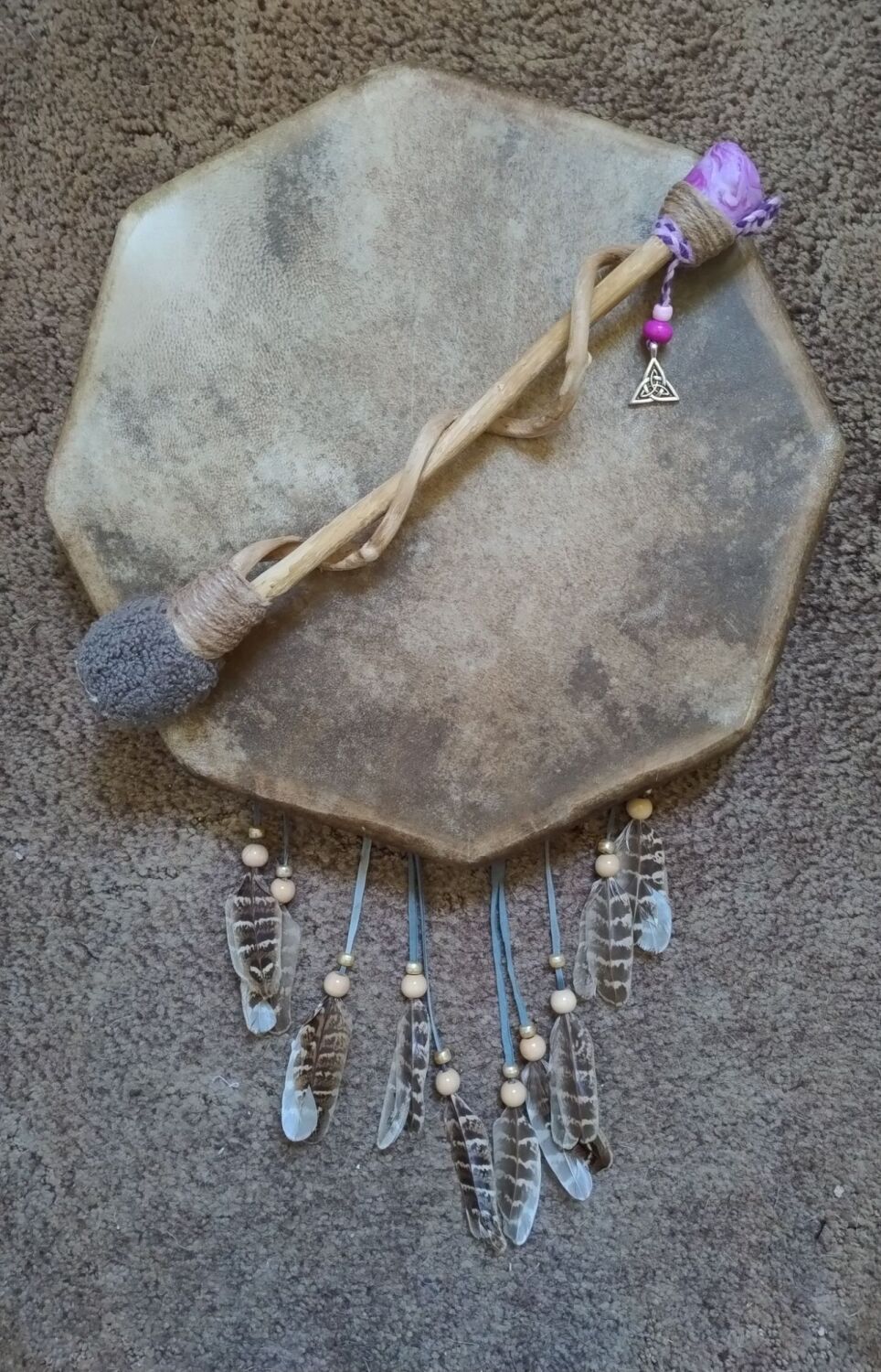 Rose Quartz Drum Beater (Vegan Friendly)