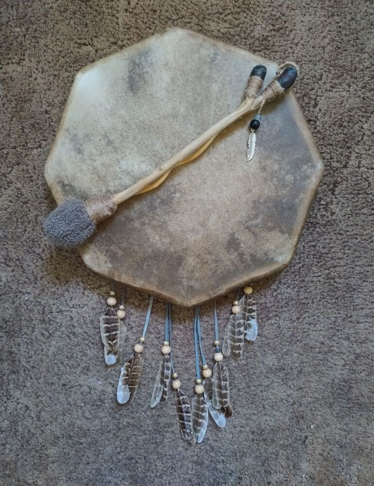 Blue Sodalite and Shiva Shell Drum Beater (Vegan Friendly)