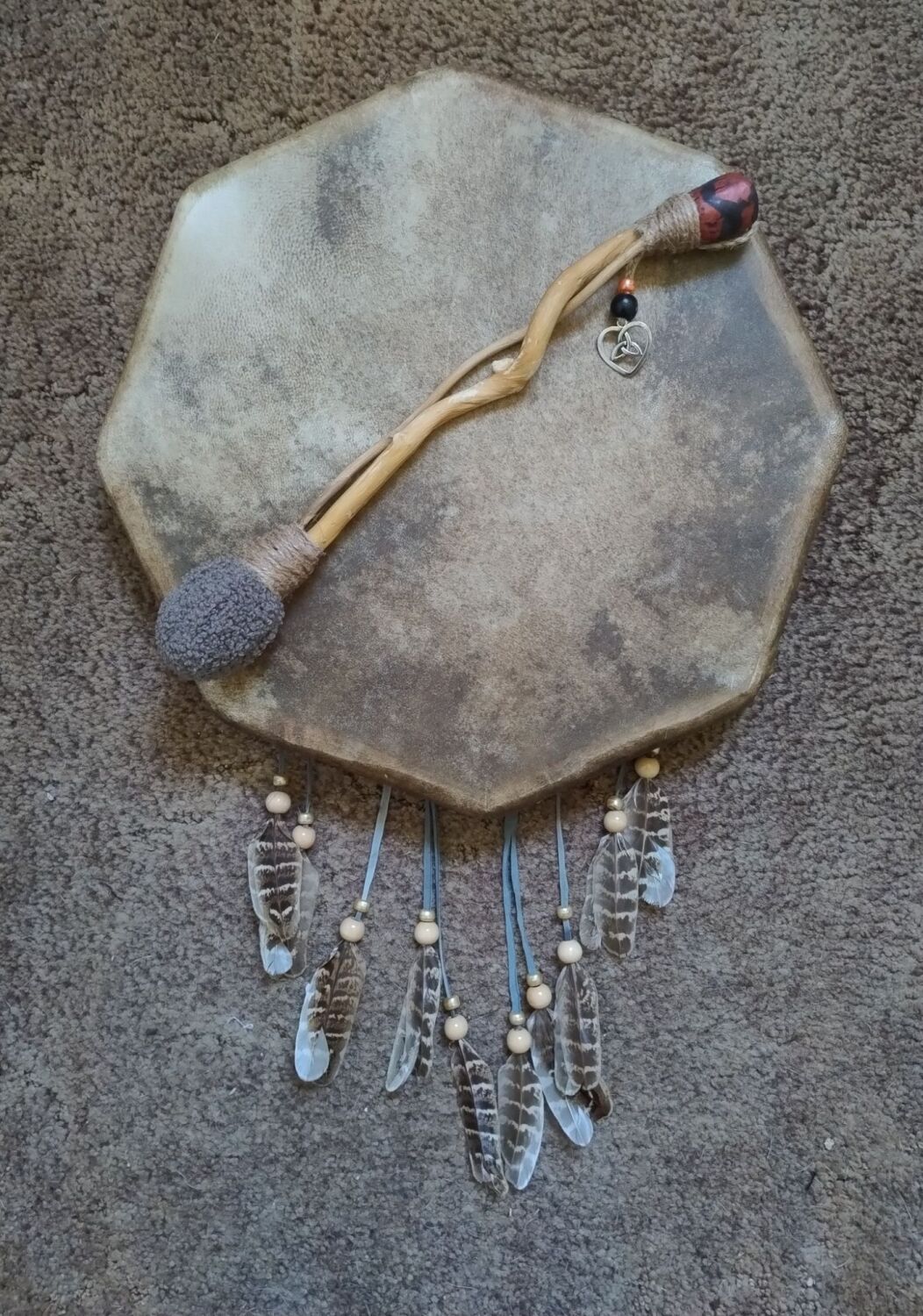 Leopard Jasper Drum Beater. (Vegan Friendly)