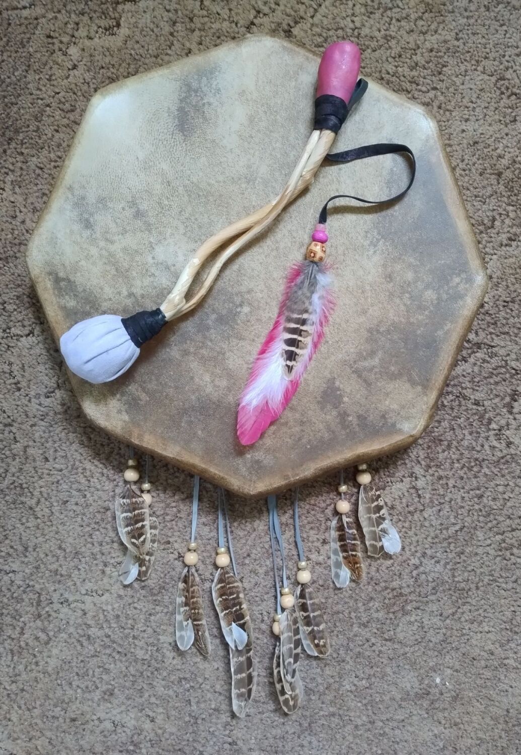 Pink Opal Drum Beater.