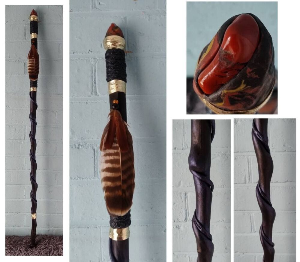 Red Jasper Walking / Ceremonial / Talking Stick.